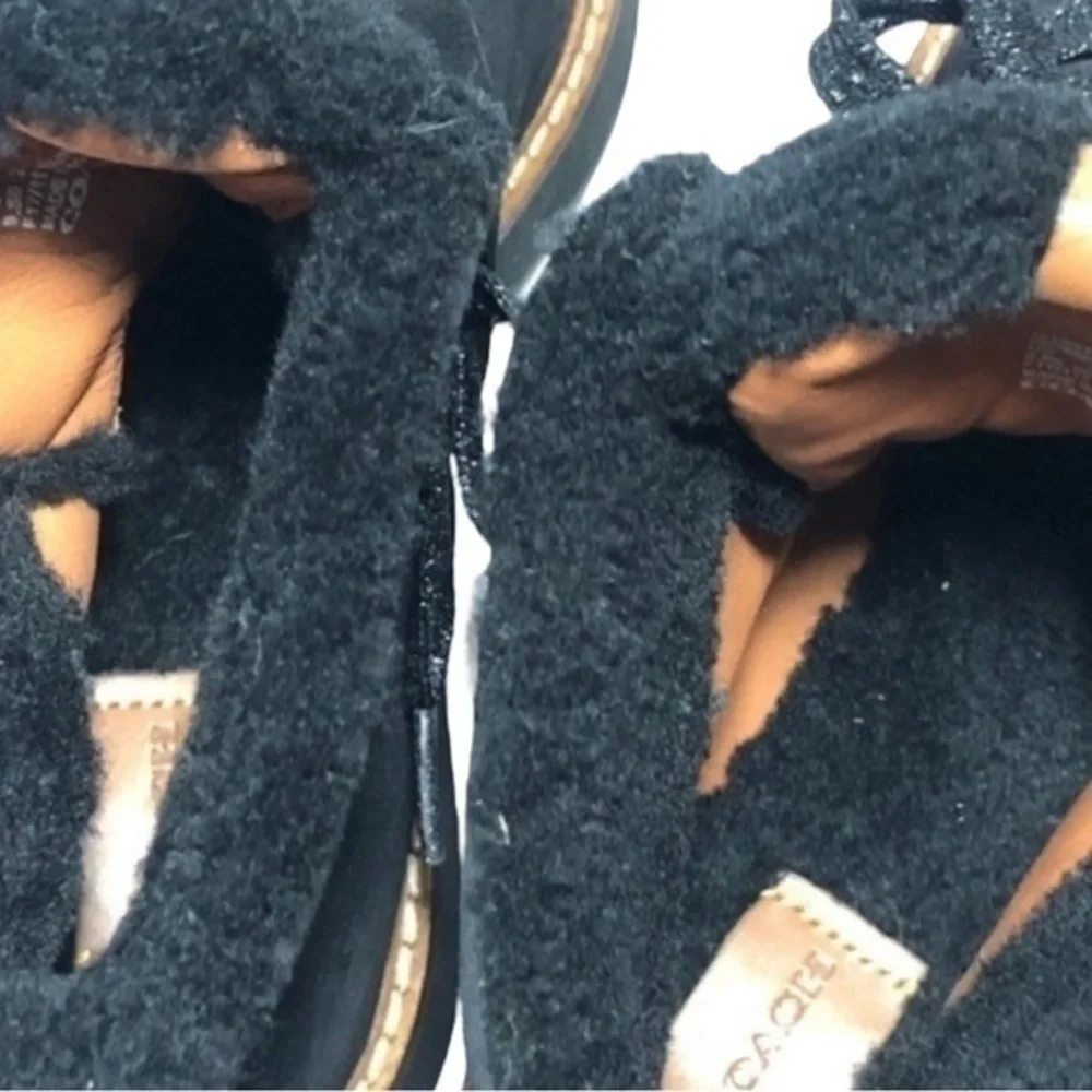 Coach Rex Wedge Platform Fur Booties